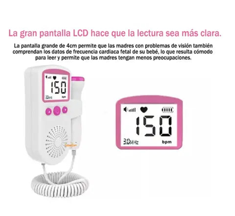Doppler Fetal de Bebe Monitor de Latidos