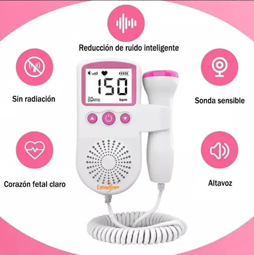 Doppler Fetal de Bebe Monitor de Latidos