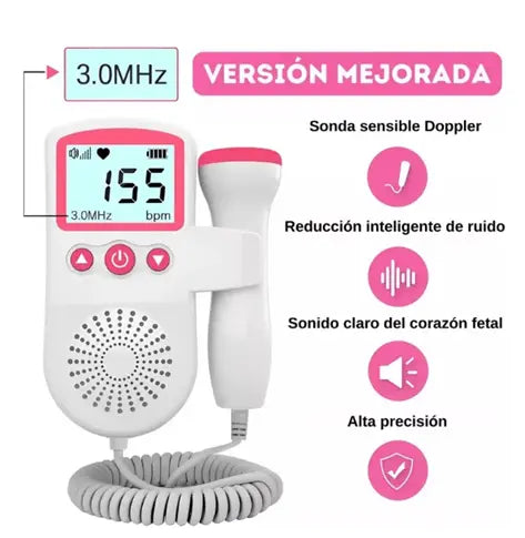Doppler Fetal de Bebe Monitor de Latidos