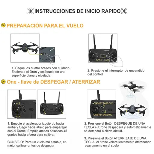 Dron 998 Pro con cámara + 2 Baterías